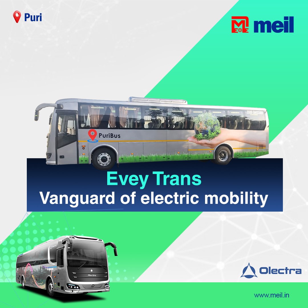 #MEIL’s Evey Trans is one of #India's leading #electric  #Vehicle manufacturers. The sustainable #mobility  paradigm will significantly impact India's #energy  #conservation and expedite the aim of the #electrification drive.
#eveytrans #vehicles #puribus #Puri #Odisha