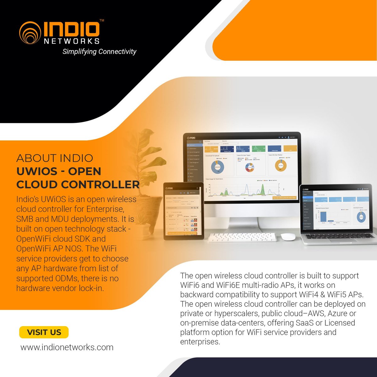 indionetworks's tweet photo. Introducing Indio's UWiOS - Open Cloud Controller an open wireless cloud controller for Enterprise, SMB and MDU deployments.
#uwios #cloudcontroller #wifi6 #wifi6e #accesspoints #wifi4 #wifi5 #cloud https://t.co/E6KSv9Fg56