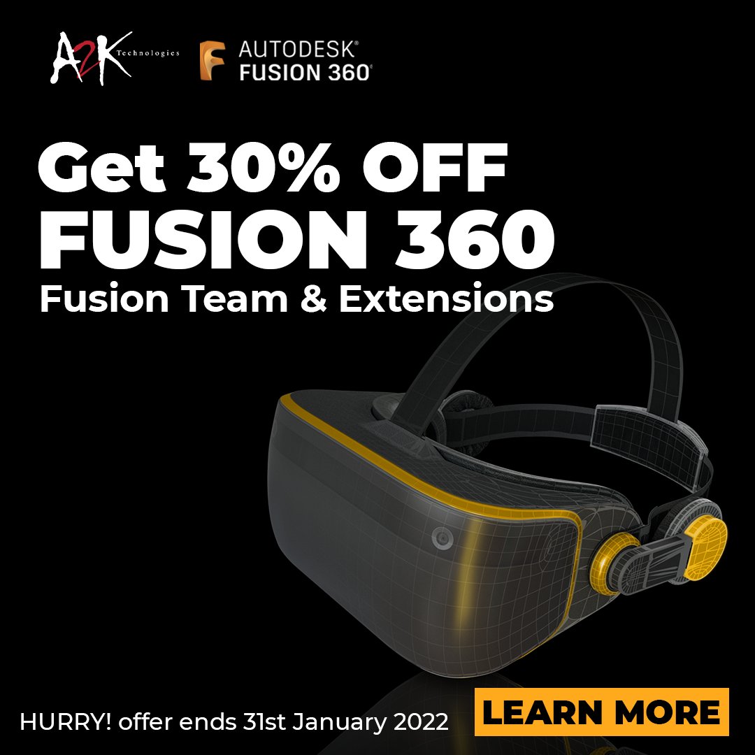 ARKANCEANZ's tweet photo. Autodesk Fusion 360 Sale ends soon! Don't miss out on this chance to save.
Hurry! Sale ends January 31, 2022.
Learn more: https://t.co/Dy7JABJexz
Or contact us for more information: https://t.co/uRsVAT9Sj2
#Autodesk #AutodeskPromo #Fusion360 #GenerativeDesign #Manufacturing https://t.co/PBpGCLDtCu