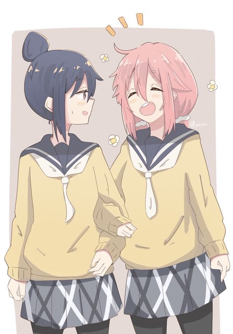 女の子二人のイラストのtwitterイラスト検索結果