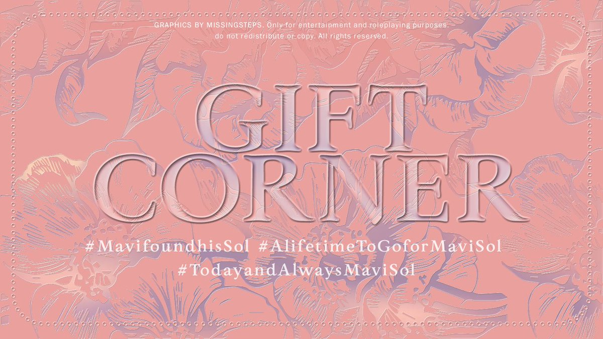 MSNUPTIALS's tweet photo. ⠀
GIFTS AND MESSAGES.
⠀ ✦ You may now drop your gifts
for the newly-wedded couple!
#MaviFoundHisSol
#ALifetimeToGoforMaviSol
#TodayAndAlwayswithMaviSol
⠀⠀ https://t.co/RDf4rGm4BN