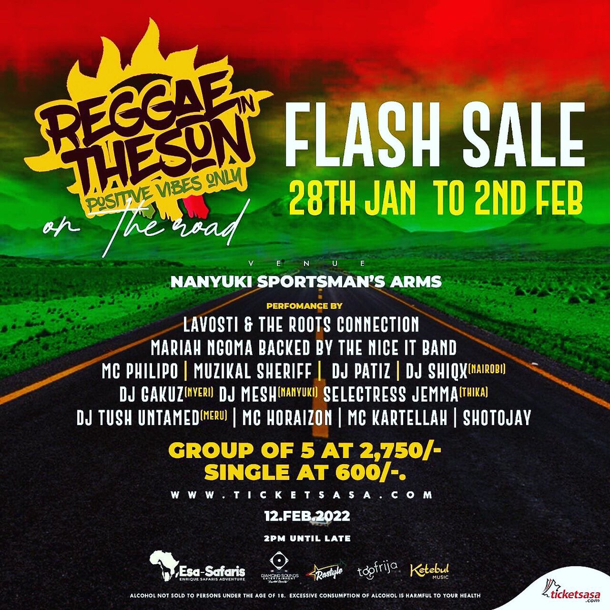johniebegood33's tweet photo. GOLDEN CHANCE TO GRAB UR ADV TKT @ A LOW PRICE.
DON’T WAIT.
Dont miss out on the opportunity.
WEWE NA MBOGI YAKO YA MTU 5.
Now you can’t have an excuse.
CLICK ON THE LINK 👉 https://t.co/zT6rI9yxKW

#ReggaeInTheSun
#OnTheRoad
#Nanyuki
#SportsmansArms
#PositiveVibesOnly https://t.co/DcmtdjLUeT