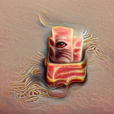 thebeefdog's tweet image. I also made sentient bacon
