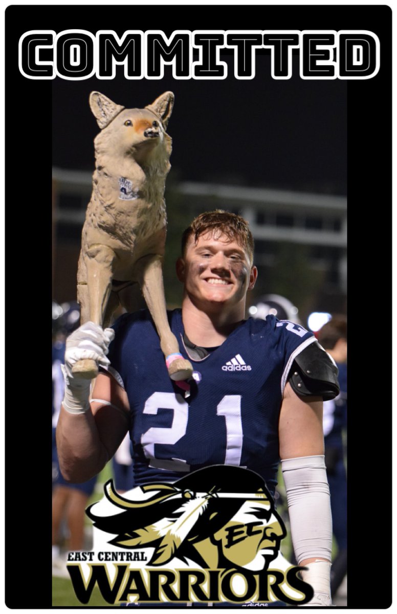 After many prayers and consideration I will be committing to <a href="/eccc_football/">East Central Warrior Football 🏈</a> would like to thank all the coaches that recruited me and all the great people that helped me get to where I am today! #warriorstrong #COMMITTED <a href="/coach_bicknell/">Cason Bicknell</a> <a href="/CoachLongmire88/">Coach Longmire</a> <a href="/Coachstrib/">Kiery Stribling</a> <a href="/coachdtwhite/">Derek White</a>