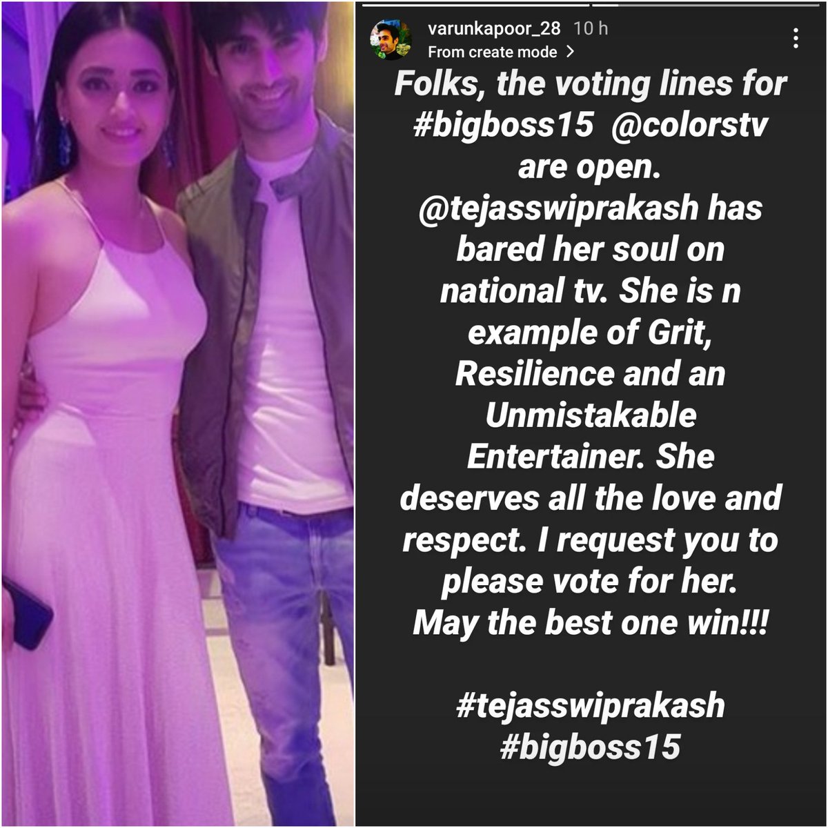 ๐ฆ (@tejasswifam_) on Twitter photo Thankyou so much <a href="/TeamVarunKapoor/">~Team Varun Kapoor~</a> for supporting teju!โฅ๏ธShe is definitely going to win!๐
#VarunKapoor #TejasswiPrakash #TejaTroops #BiggBoss15 Thankyou so much <a href="/TeamVarunKapoor/">~Team Varun Kapoor~</a> for supporting teju!โฅ๏ธShe is definitely going to win!๐
#VarunKapoor #TejasswiPrakash #TejaTroops #BiggBoss15