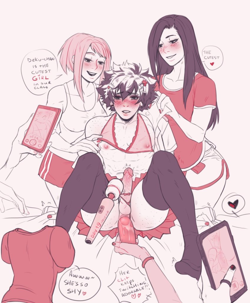 Deku is very popular with the girls, every sleep over with the girls , they...