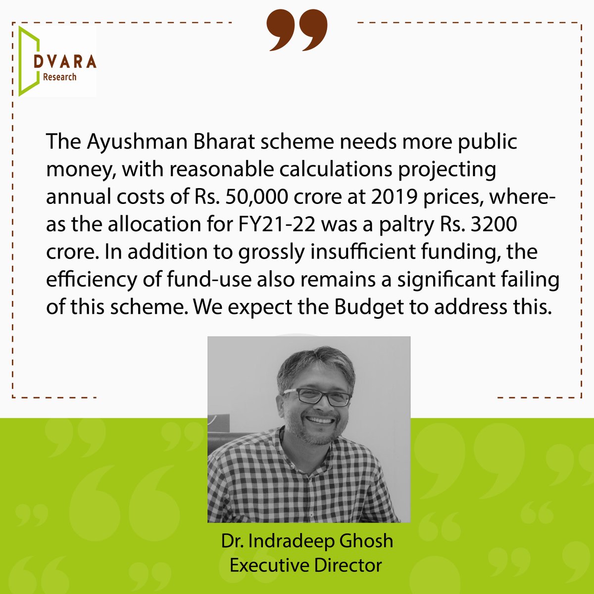 dvararesearch's tweet photo. #Budget2022 #ayushmanbharat #fundallocation #budgetexpectation 

@FinMinIndia https://t.co/QD329zlG6o