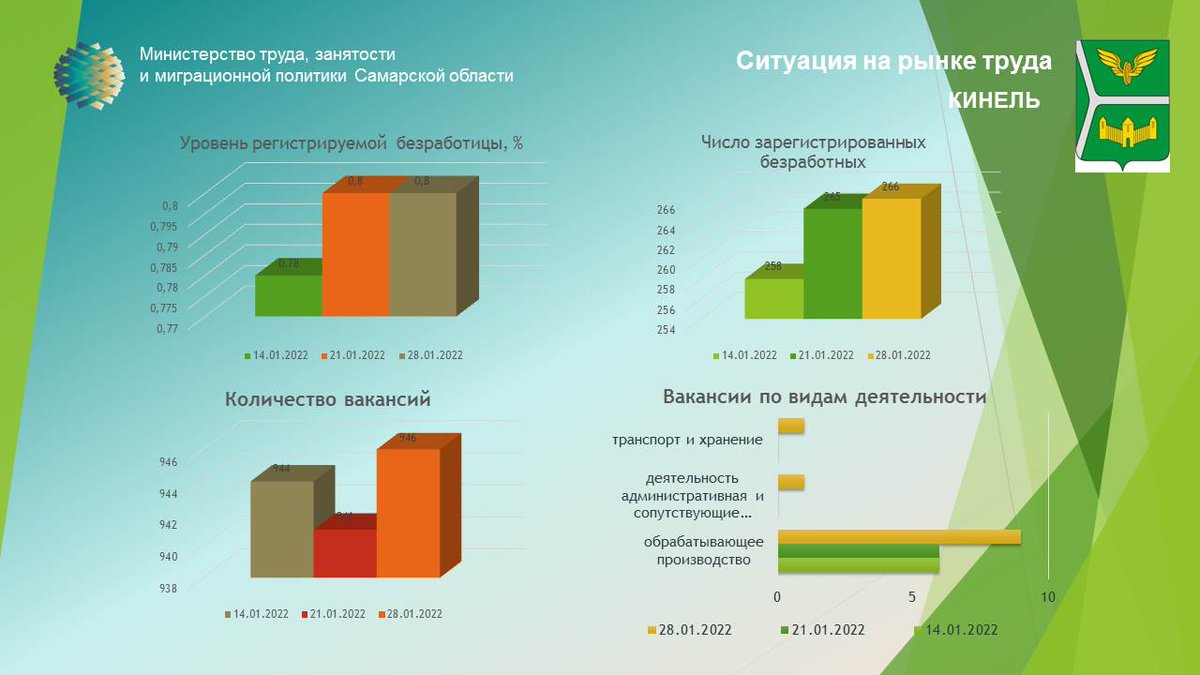 Ситуация на рынке труда г.о. Кинель