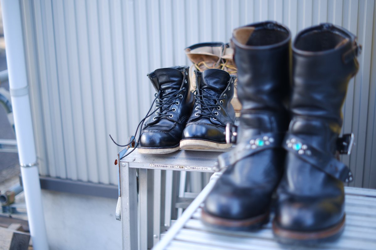 shovel_h's tweet image. ブーツの手入れしてみた
実は写真撮りたいだけかも
サブ機のミラーレス機は楽しいなー
メイン機は乾燥箱入れてタンスの奥にと
＃富士フイルム
＃ミラーレス機
#ledwing
#pt91
#ledwing8179
#ledwing8173