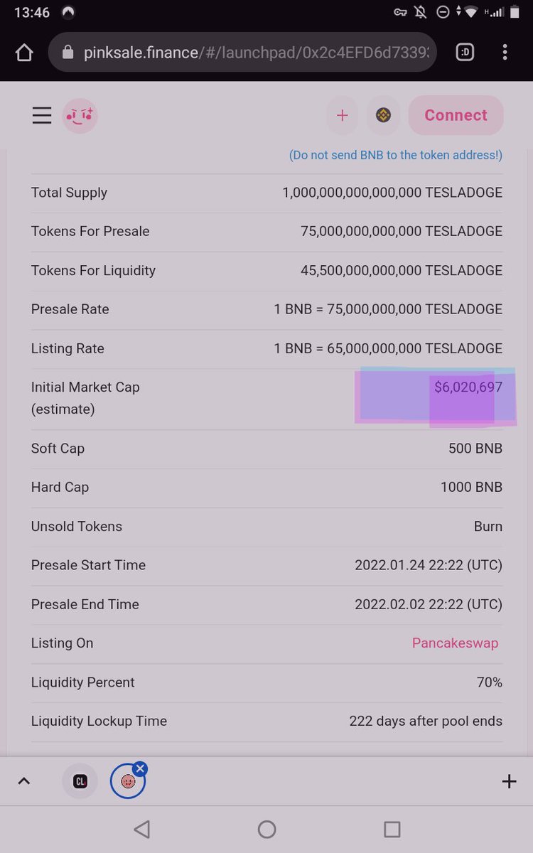 TeslaDogeArmy's tweet photo. Our initial Market Cap estimate is $6,020,697 when #TESLADOGE listing in @PancakeSwap...
Grab your opportunity now, buy cheap at @pinkecosystem #Airdrops #crypto #NFTCommunity https://t.co/MpUv9GgETf https://t.co/nrhwtZfJYD