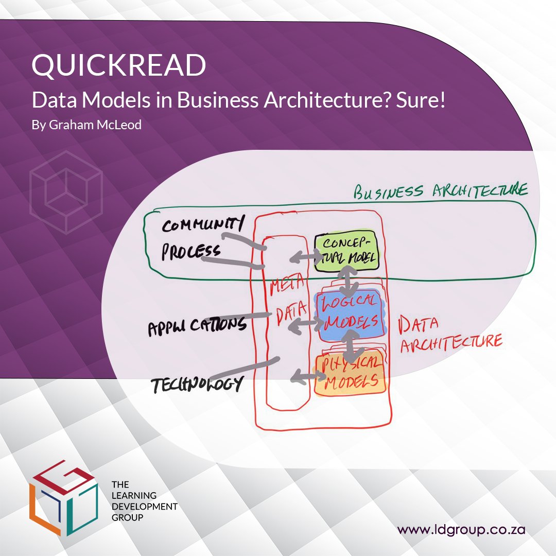 #BusinessAnalysts #BusinessArchitects #Quickread
Many people argue that #data considerations are too #technical for business and should be left to #data and #information #architects or data #scientists.: cstu.io/b2a7fb 
#LDGroup #LearningDevelopmentStartsHere