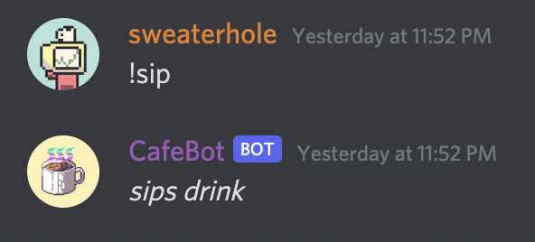 solfrenscafe's tweet photo. AYO @sweaterhole made a CafeBot ☕️ IT'S CALLED UTILITY HAVE YOU HEARD OF IT? 🔥 https://t.co/sxmasYOaIl