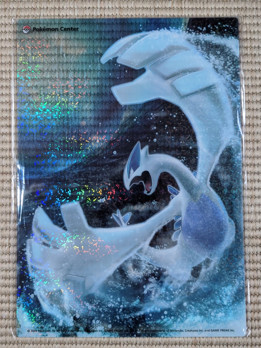 I obtained this AWESOME Lugia Shitajiki originally sold at the Pokemon Center Japan! It's half transparent! Illustrated by @MitsuhiroArita!!! Copyright says 2009!!! I obtained this AWESOME Lugia Shitajiki originally sold at the Pokemon Center Japan! It's half transparent! Illustrated by @MitsuhiroArita!!! Copyright says 2009!!!