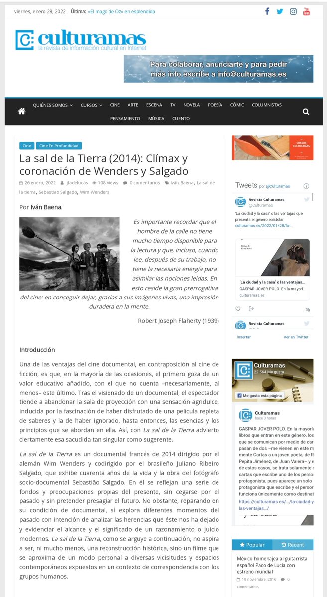 IvanBaena10's tweet photo. En la sección de #cine para la revista @Culturamas. Pincha en el enlace para seguir leyendo.
https://t.co/GBQ0LG67hZ https://t.co/m88QjPenwX