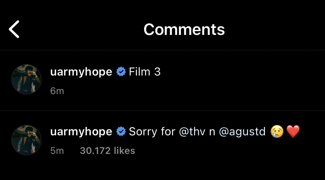 uarmyhope: before y’all call me out for being fake ot7….🙄👎🏻