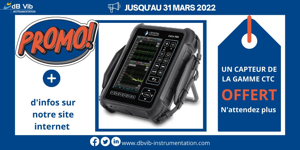 dBVibGroupe's tweet image. N’attendez plus !
Jusqu’au 31 mars 2022 🎁
Retrouvez les infos sur notre site internet ! 👇
dbvib-instrumentation.com/promotions/
#vibration #vibrationanalysis #reliability  #maintenance