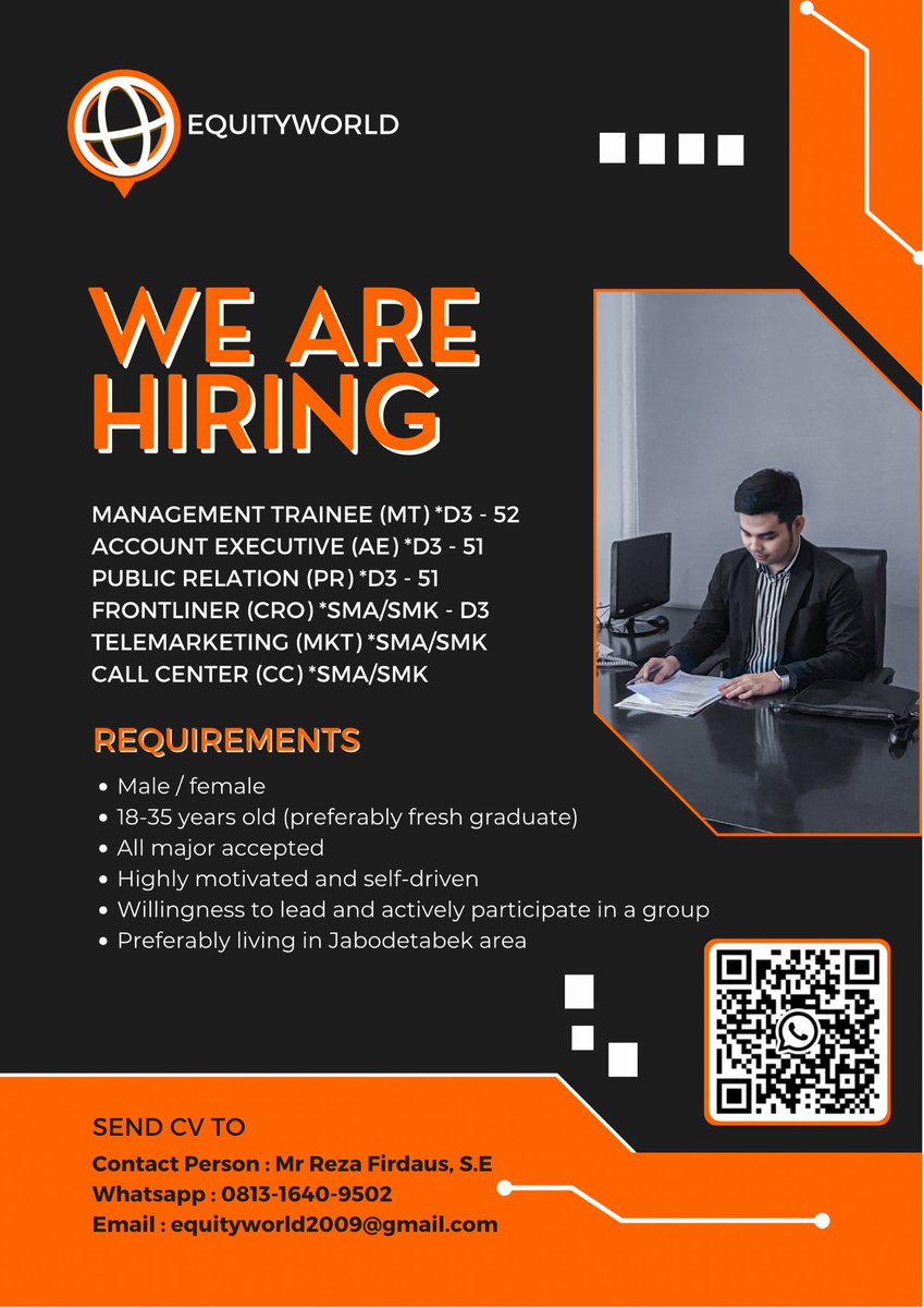 rzfrds's tweet photo. #lowongankerja #loker2022 #infoloker2022 #lowongankerja2022 #infoloker #loker https://t.co/FrjEC0Ro0A