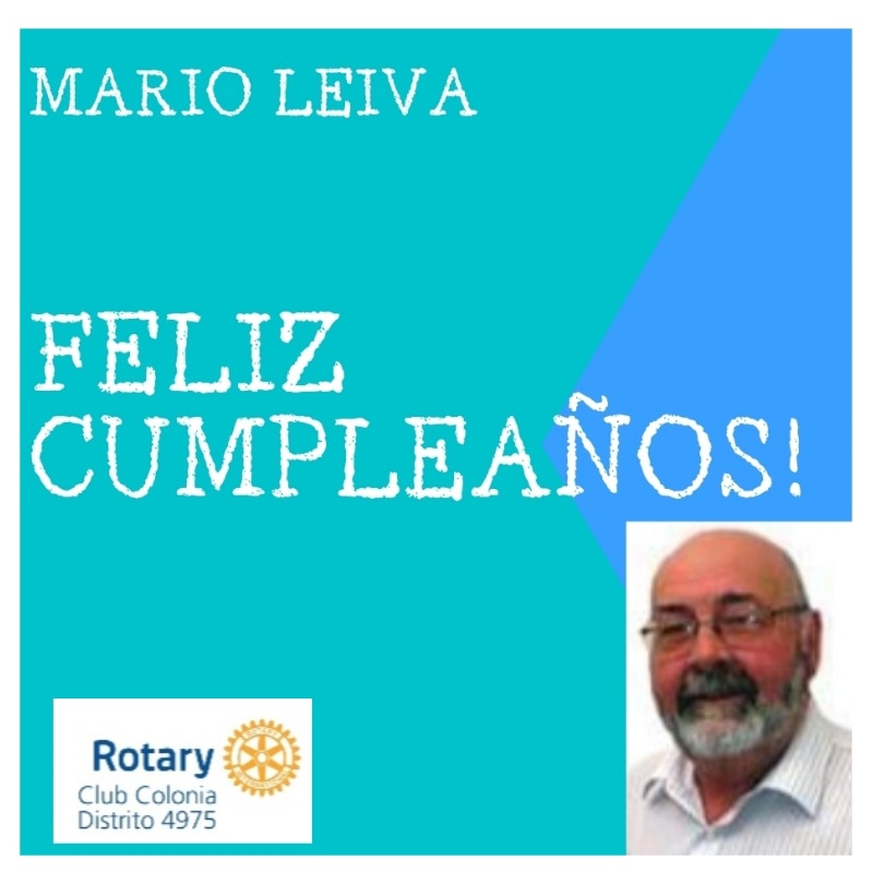 RotaryColonia's tweet image. Hoy festejamos junto a nuestro socio Mario Leiva
Felicidades!