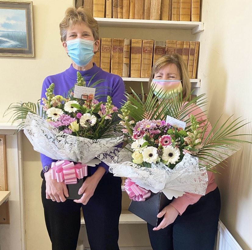 SJPsolicitors's tweet photo. Ann and Julie are finishing the week with some lovely flowers from a lovely client who they have helped move recently #sjpsolicitors #norfolksolicitors #locallawyers #hunstanton #conveyancing https://t.co/EmITStzTcd
