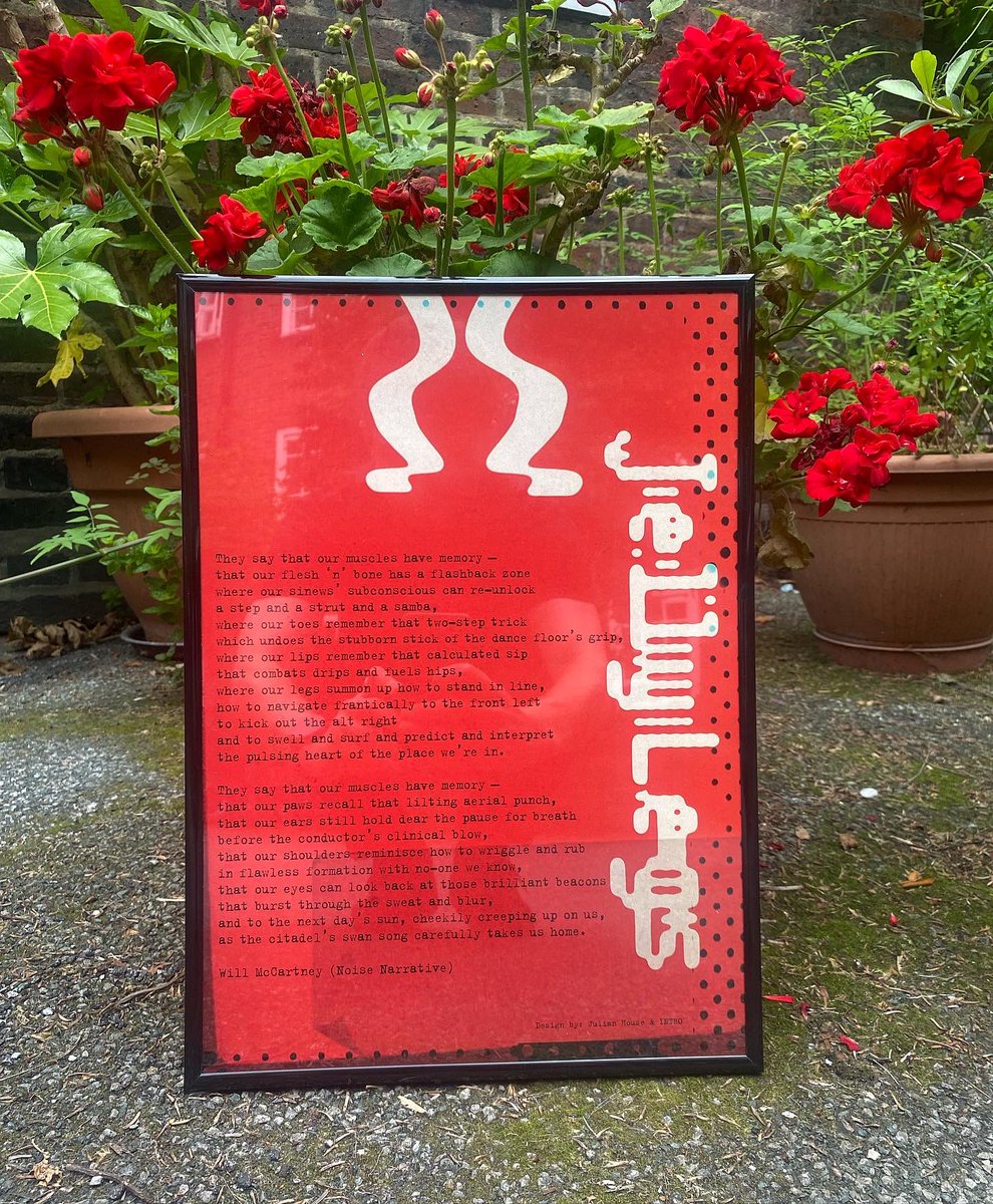 Will_McCartney_'s tweet photo. My poem ‘Muscle Memory’ lives on a rave flyer made by Julian House. He’s done artwork for Oasis, John Coltrane, Primal Scream, Gil Scott-Heron, Rolling Stones, The Prodigy &amp; book covers for Leonard Cohen &amp; Hunter S Thompson

Somehow, I don’t think I’ll make it in his LinkedIn bio https://t.co/XFfgyMUeZ3