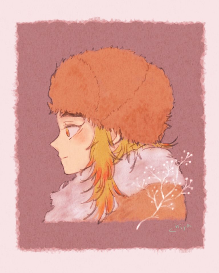 1boy solo male focus blonde hair fur hat hat closed mouth  illustration images