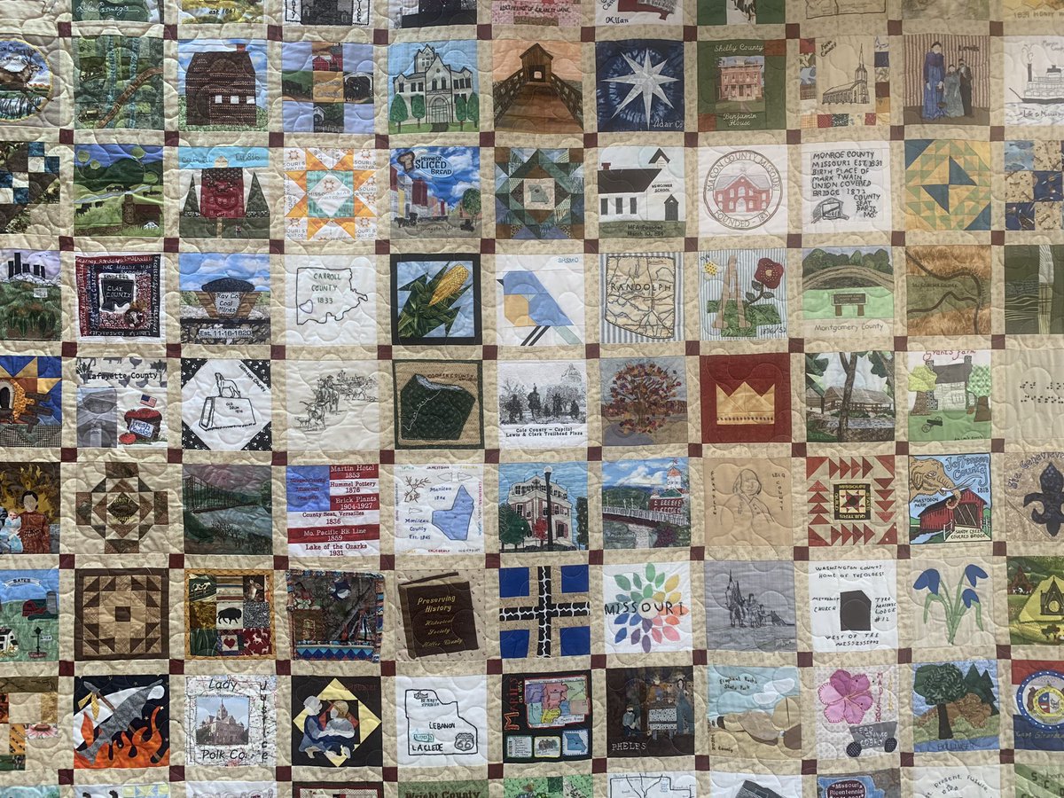 ConeGabrielle's tweet photo. Missouri’s Bicentennial Quilt was created by @SHSofMo @MissouriQuiltCo and the Missouri State Quilters Guild to celebrate 200 years of statehood. The quilt is currently on its “Final Tour”. @KOMUnews https://t.co/3t4ijQrgTl