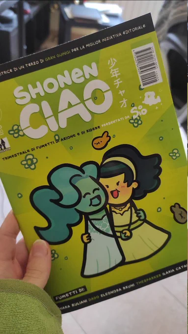 Shonen Ciao #5 is out in Italy since few weeks, and I had the pleasure to have my characters on the cover!
It makes me so happy to have scattered in all Italy the marriage of my two gurls, love always wins 🥰🌈🕊️ 