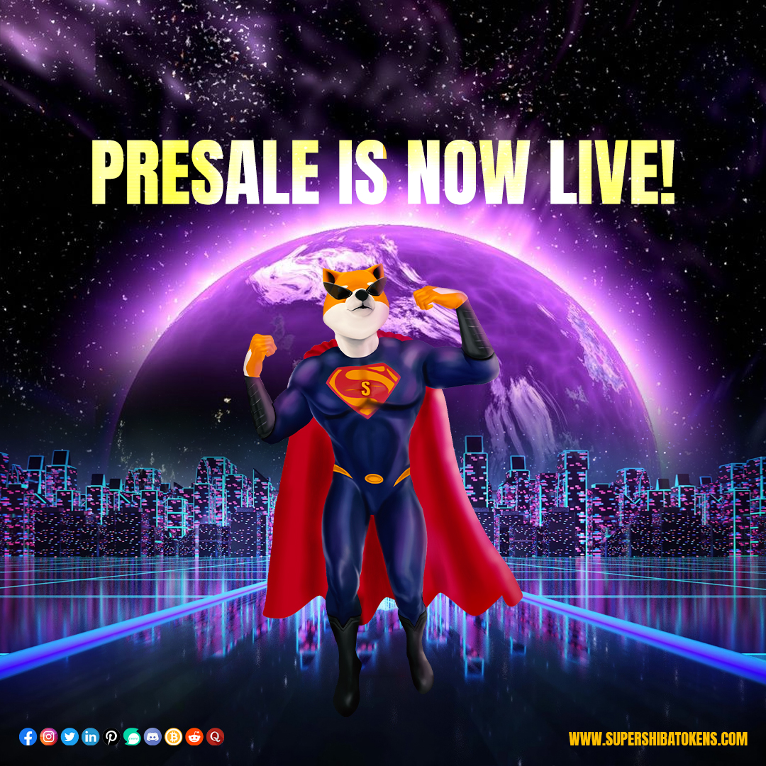 PRESALE IS LIVE NOW, Buy tokens for lowest price and be prepared

#SuperShiba #Shib #Bitcoin #Axielnfinity #Terra #Polygon #Solana #Doge #Avalanche #Bnb #Cardano #Polkadot #Ethereum #Xrp