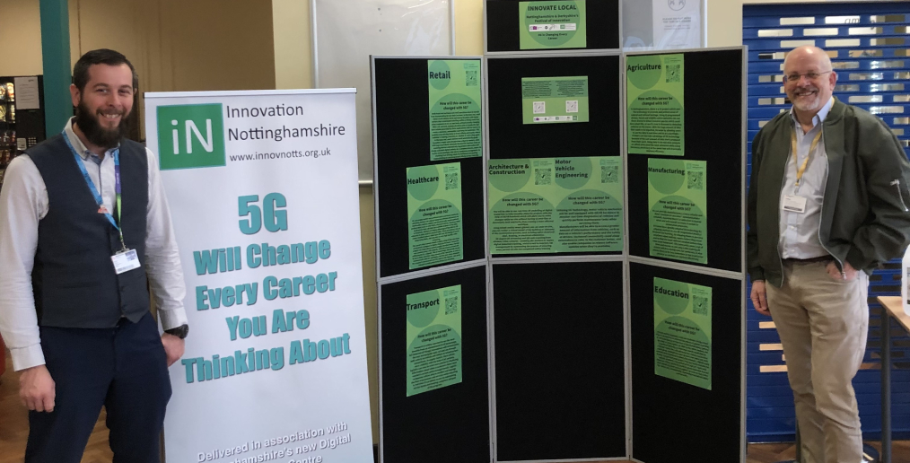 North Notts College and Innovation Nottinghamshire <a href="/ispb2006/">Nick Mellors</a> are continuing in their collaborative project to raise awareness for 5G. 

The organisation has now set up an information board in the Bistro, aiming to give students an insight into how 5G can impact students futures.