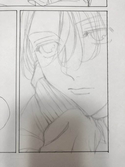 今は誰?って感じの人描いています(佐久間です)かわいく描けるように祈っててください…🕊 