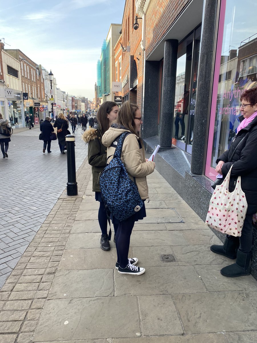 Year 10’s and 11’s are out collecting data in Windsor as part of their GCSE geography course #gcse #geography #fieldwork