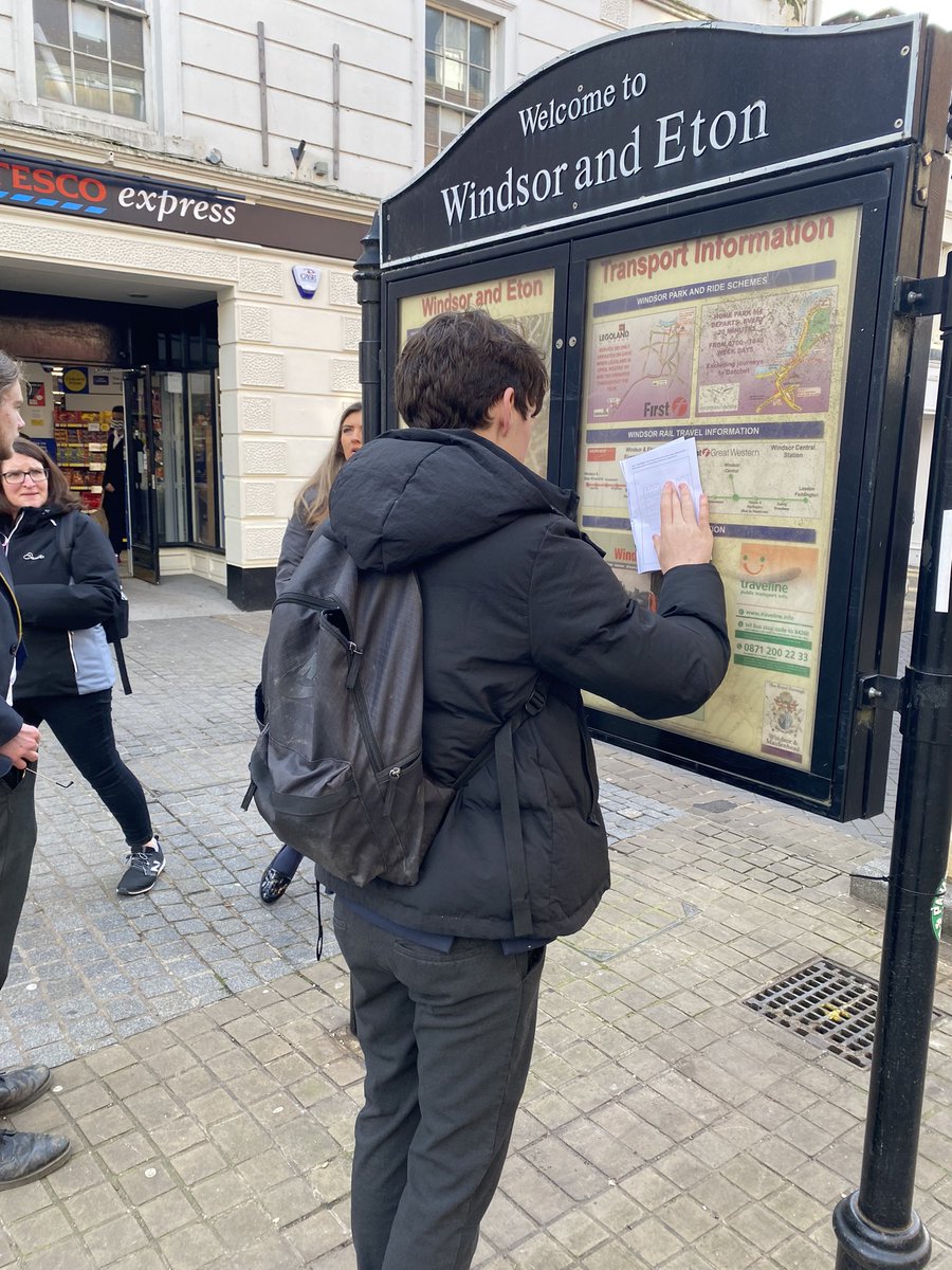 RBAGeography's tweet photo. Year 10’s and 11’s are out collecting data in Windsor as part of their GCSE geography course #gcse #geography #fieldwork https://t.co/3BMHf2OsJz