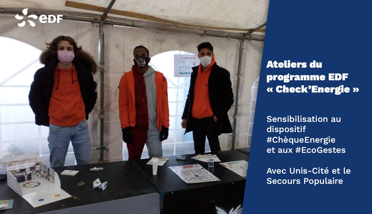 Les ateliers du programme "Check'Energie" d'@EDF_CollTerr ont débuté ! 💡
3 jeunes en Service Civique d'<a href="/uniscite_occ/">Unis-Cité Occitanie</a> ont sensibilisé une quinzaine de bénéficiaires du  <a href="/SecoursPop/">Secours populaire</a> de #Colomiers autour du :
➡️dispositif #ChèqueEnergie
➡️des #EcoGestes
#Solidarité <a href="/EDF_Occitanie/">EDF Occitanie</a>
