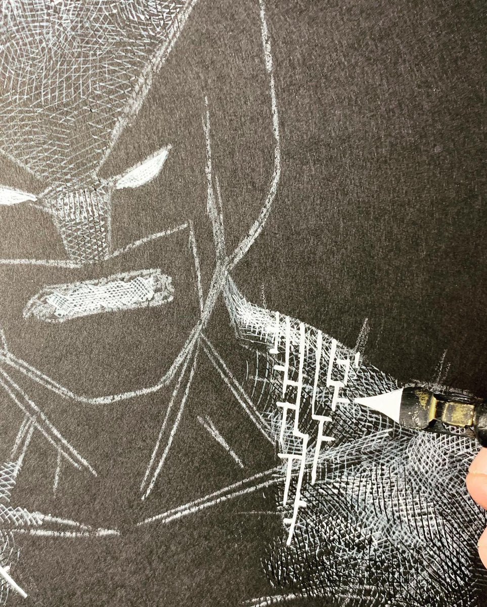 1 of 2 
Process: Wolverine XDeaths #1 main cover— White ink on black paper, 18x24.  Digital colors by @frankmartinbox 🎨 . . . . . #ComicArt #InkDrawing #DrawingInProgress  #Croquis #MarvelComics #WIP #Snikt #WorkInProgress #Wolverine #XDeathsOfWolverine #XLivesOfWolverine