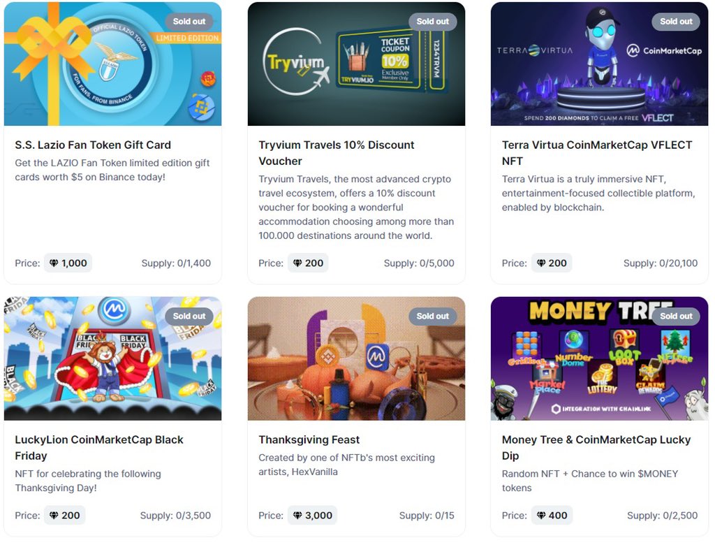 Do you know that <a href="/CoinMarketCap/">CoinMarketCap</a> have a daily Gamification system where you can claim free diamonds 💎 and get many different rewards?
👇
Use this daily free option and enjoy your journey 🎁