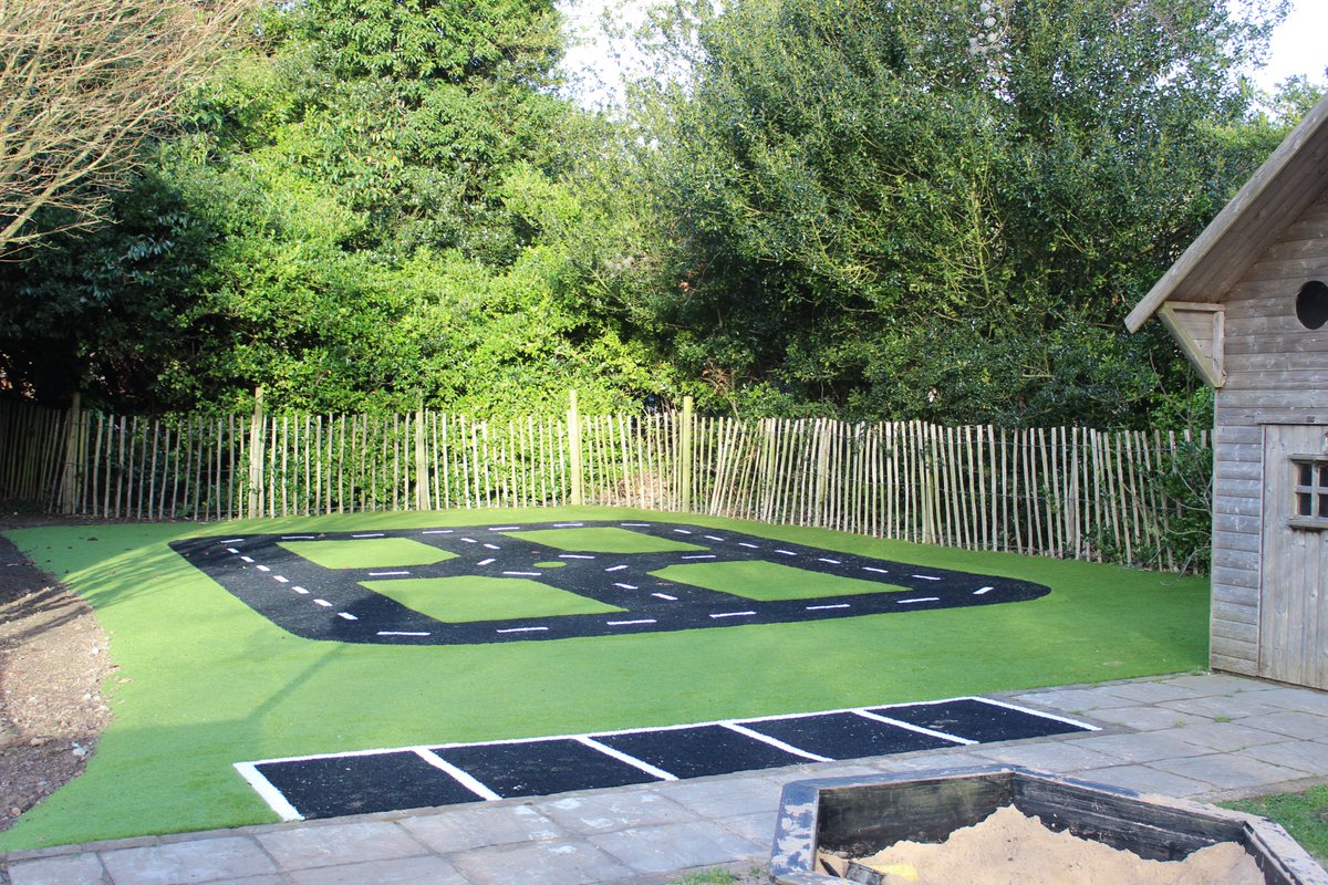 We have been so lucky to have had an artificial grass bike track installed at the Pre-Prep.  It provides a safe, modern space to ride the bikes, trikes and scooters to enhance the Early Years curriculum.  Next week's update will see the track in action! #EYFS