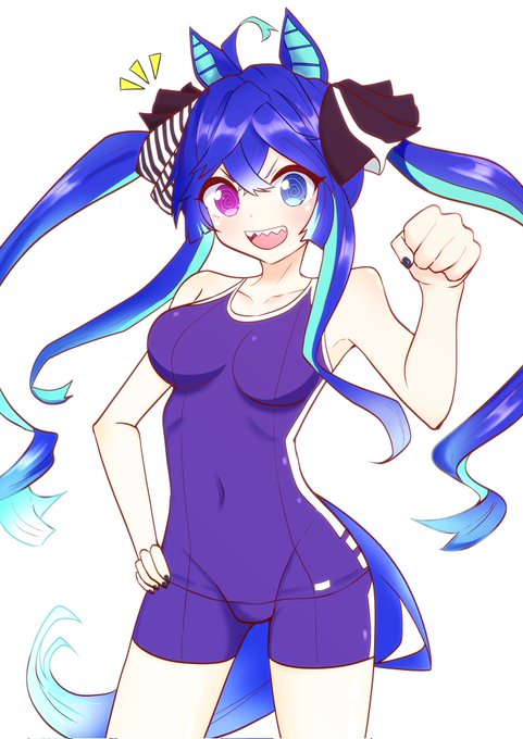 水泳でも勝負だ!トウカイテイオー!!
#ウマ娘プリティーダービー 
#ウマ娘  #ツインターボ 