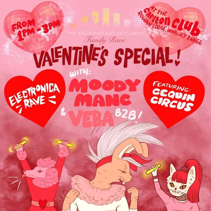 THE PLAYHOUSE PROJECT with @DannyMoodymanc & @VebaVixen Featuring the Cequin Circus at the Carlton Club, Manchester 13th February 1-3pm❤️ Book 👉skiddle.com/e/35976424