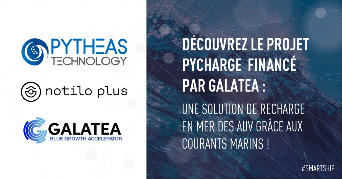 PoleMerMed's tweet photo. 🏆 Découvrez le projet #PyCharge de nos adhérents #PytheasTechnology &amp; @NotiloPlus, lauréats de l’AAP @galatea_project : un partenariat européen 🇪🇺pour une solution de recharge des #AUV en mer grâce aux courants marins !
Pour plus de détails 👉 🔗 https://t.co/hg345Hnscm https://t.co/uEh8AJiOZk
