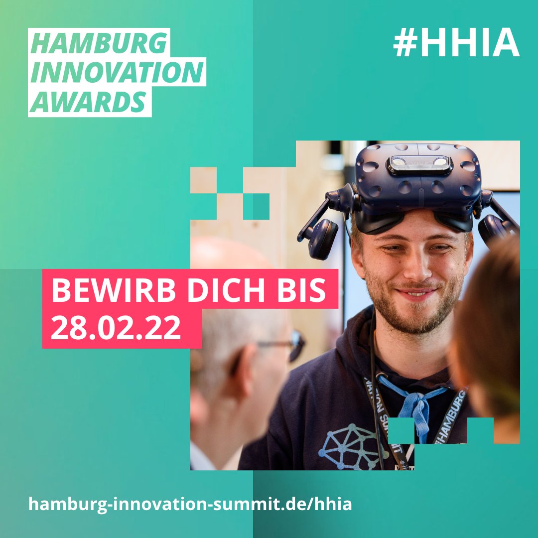 GWDeutschland's tweet image. Im Rahmen des @HHISummit am 2. Juni werden wieder die Hamburg Innovation Awards (#HHIA) verliehen, die Gründungsvorhaben und Unternehmen in verschiedenen Entwicklungsphasen auszeichnen. 
Eine Bewerbung ist noch bis zum 28. Februar möglich! #startupsupport
hamburg-innovation-summit.de/hhia/