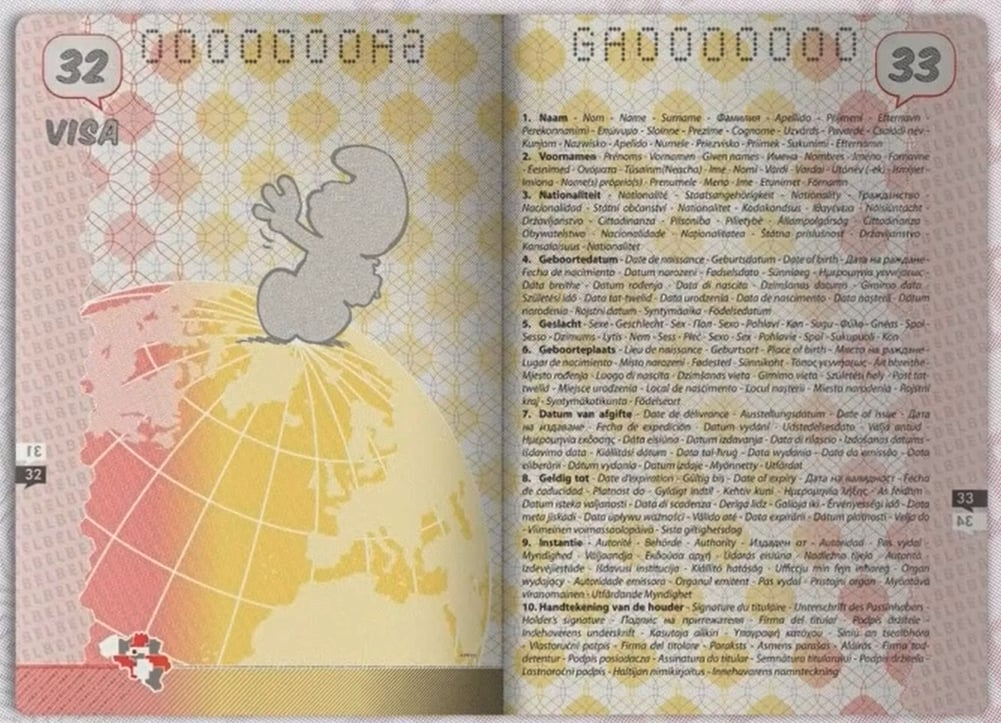 maxfras's tweet photo. Your passport: some dead people, an eagle, a mountain

The new Belgian passport: Lucky Luke, Smurfs, Tintin https://t.co/WEsauPxGZZ