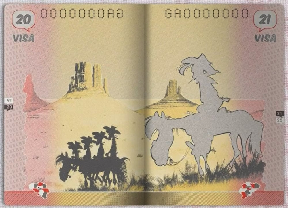 maxfras's tweet photo. Your passport: some dead people, an eagle, a mountain

The new Belgian passport: Lucky Luke, Smurfs, Tintin https://t.co/WEsauPxGZZ
