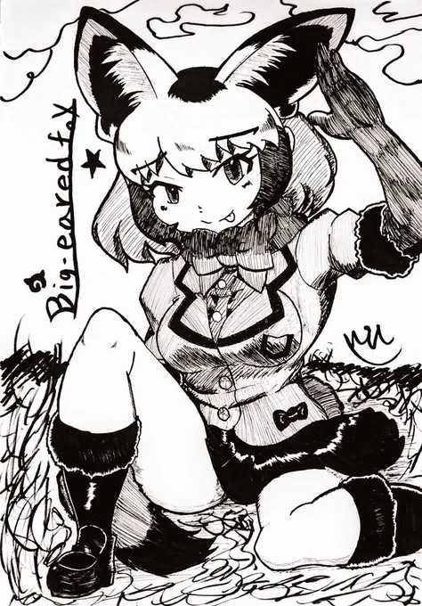 [rkgk164] #けものフレンズ
オオミミギツネなのね✨🦊 