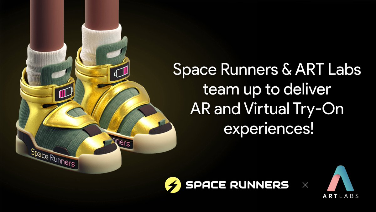 We're beyond proud to announce our partnership with <a href="/SpaceRunnersNFT/">Space Runners (ABLO)</a> 🙌

The collectors can now see their favorite sneakers in real life with AR and try them on with our advanced virtual try-on feature. 👟

The future of #NFTs is here with ART Labs, and you don’t want to miss it!