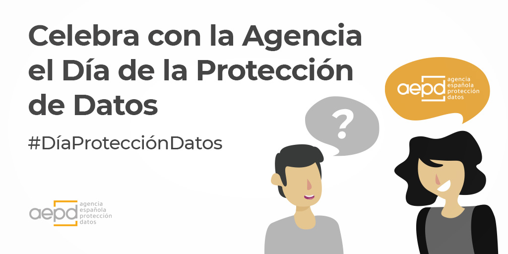 Celebra el Día de la #ProtecciónDeDatos con la Agencia ⤵

🌐 Pagina web: aepd.es
🖥 Sede electrónica: sedeagpd.gob.es/sede-electroni…
📺 Canal de YouTube: youtube.com/c/desdelaAEPD/
🐦 Twitter: <a href="/AEPD_es/">Agencia Española de Protección de Datos</a>

#DíaProtecciónDatos #DataProtectionDay