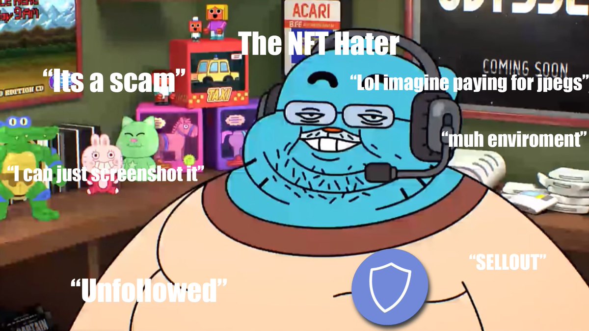 Another simple defense tip, use this image against an NFT Hater.

#cryptocurrencies #NFTs #Metaverse #Memes