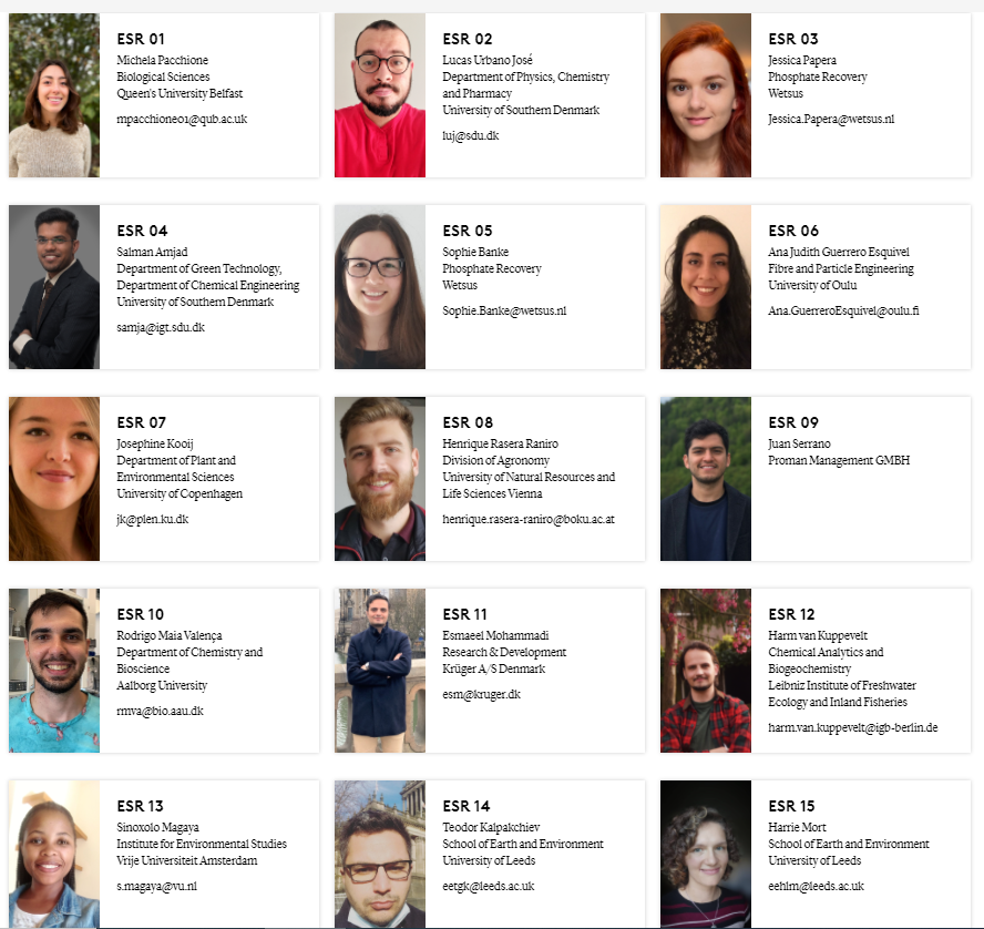 It's official - All 15 RecaP Early Stage Researchers have officially started! Coming from different 10 countries, these are our future #Phosphorus experts! #MSCA #ESRs Check out more about them here: sdu.dk/en/forskning/r… 
<a href="/MSCActions/">Marie Skłodowska-Curie Actions</a> @phosphorusfacts