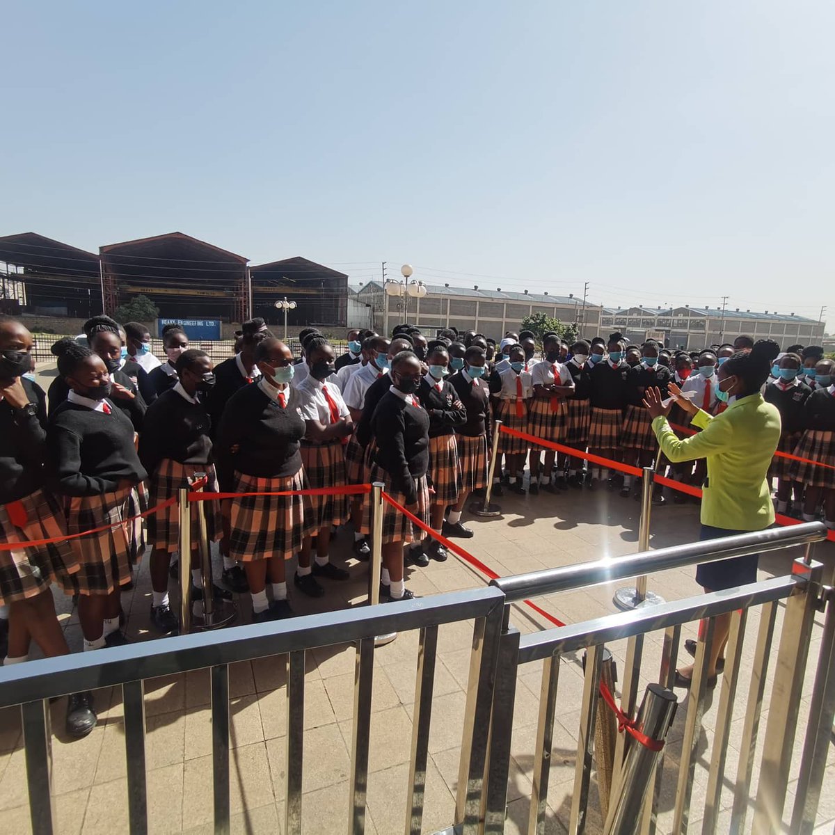 sgr_operation's tweet photo. Magomano Girls High School, from Kinangop being treated to an educational visit at the Nairobi Terminus. #magomanogirlshighschool #madarakaexpress #nairobiterminus #afristar #KenyaRailways https://t.co/c9SWQ2a15h