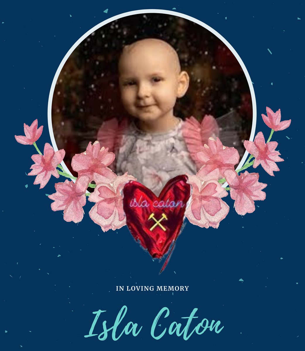 _cockneyreject_'s tweet image. Thoughts are with all Isla Caton’s family &amp;amp; friends today as they give this courageous little seven-year-old girl the send of she deserves. Rest in peace little Isla , shine bright up there brave little hammer 💗🙏 ⚒⚒⚒ #IslaCaton #RestInPeace #littlehammer #westhamfamily