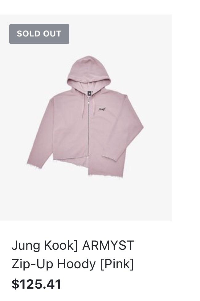Jungkook Daily ʲᵏ Jungkook S Armys Zip Up Hoodies Pink And Black Are All Sold Out Again For The 4th And 3rd Times Respectively T Co 4dokecv2gs Twitter